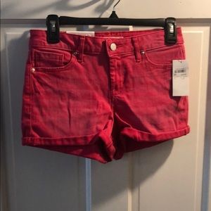 NWT Jessica Simpson pink jean cuff shorts